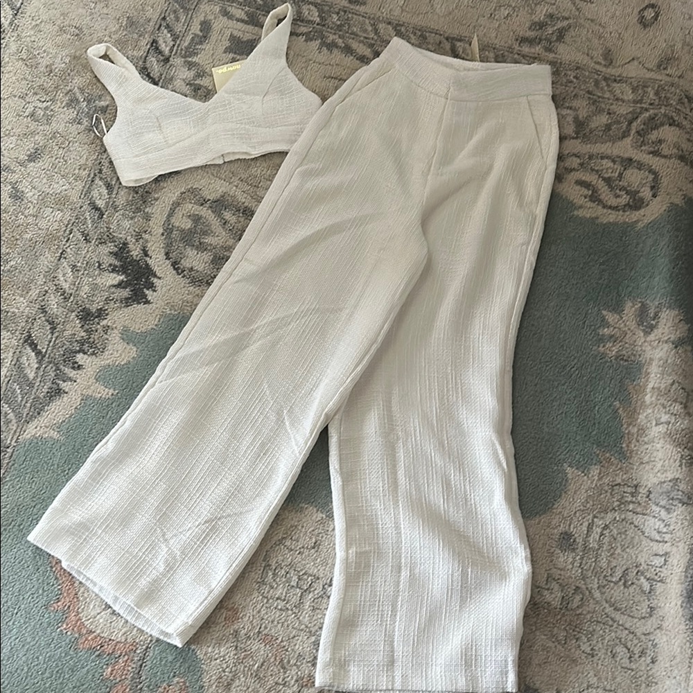 Women's White Pant set